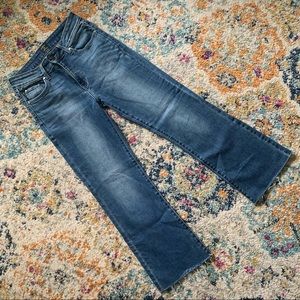 JUST BLACK cropped flair denim